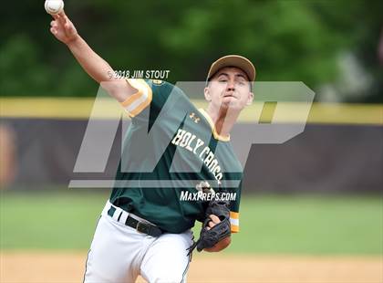 Thumbnail 2 in Holy Cross vs. Kennedy Catholic (CHSAA AA Losers Bracket 1st Round) photogallery.