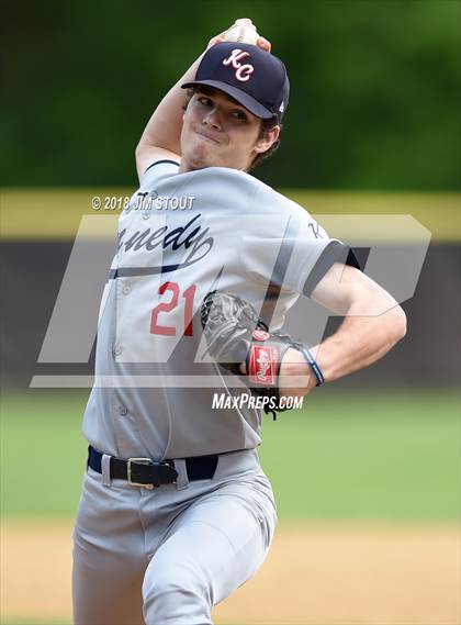 Thumbnail 1 in Holy Cross vs. Kennedy Catholic (CHSAA AA Losers Bracket 1st Round) photogallery.
