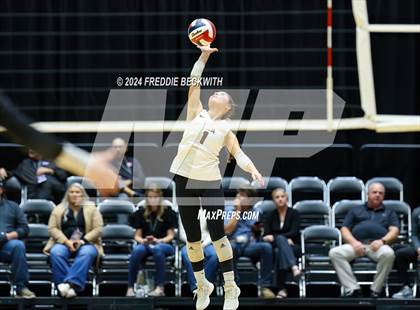 Thumbnail 2 in Iola vs. Crawford (UIL 2A Volleyball Division II Final) photogallery.