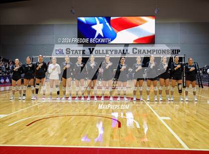 Thumbnail 3 in Iola vs. Crawford (UIL 2A Volleyball Division II Final) photogallery.
