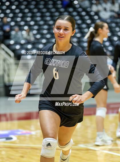 Thumbnail 1 in Iola vs. Crawford (UIL 2A Volleyball Division II Final) photogallery.