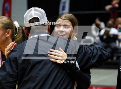 Thumbnail 3 in Iola vs. Crawford (UIL 2A Volleyball Division II Final) photogallery.