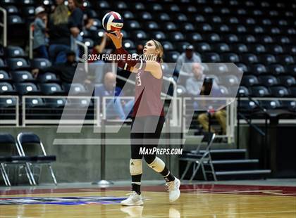 Thumbnail 3 in Iola vs. Crawford (UIL 2A Volleyball Division II Final) photogallery.