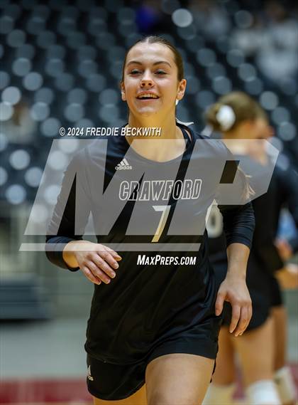 Thumbnail 2 in Iola vs. Crawford (UIL 2A Volleyball Division II Final) photogallery.