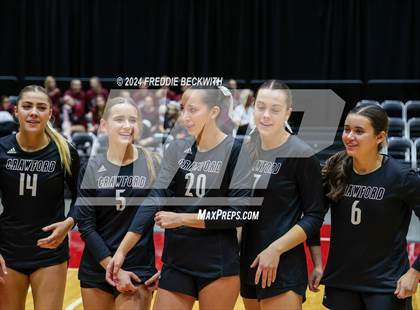 Thumbnail 2 in Iola vs. Crawford (UIL 2A Volleyball Division II Final) photogallery.