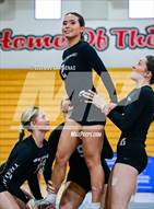 This MaxPreps.com professional photo is from the gallery Oak Ridge vs. Whitney (CIF SJS Div 1 Semifinals Stunt) which features Oak Ridge high school athletes playing  Cheer.