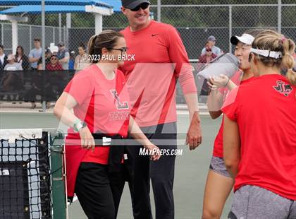 Thumbnail 2 in UIL 5A Tennis Girls and Mixed Doubles Semifinal photogallery.