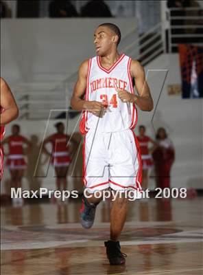 Thumbnail 2 in Commerce vs Central (Spalding Hoophall Classic) photogallery.