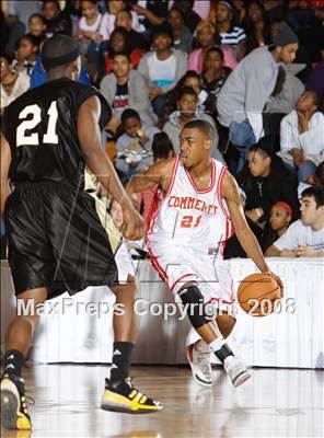 Thumbnail 3 in Commerce vs Central (Spalding Hoophall Classic) photogallery.
