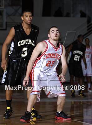 Thumbnail 1 in Commerce vs Central (Spalding Hoophall Classic) photogallery.