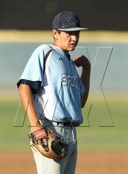 Thumbnail 3 in Crespi vs Saugus (VIBL Playoffs) photogallery.