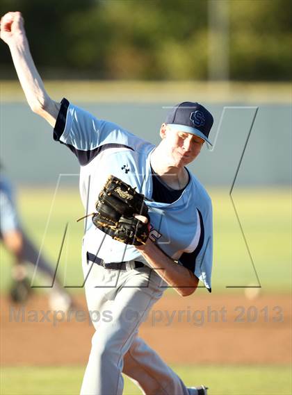 Thumbnail 3 in Crespi vs Saugus (VIBL Playoffs) photogallery.