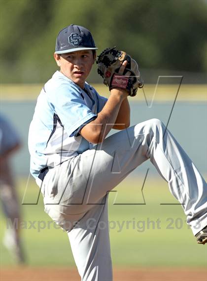 Thumbnail 3 in Crespi vs Saugus (VIBL Playoffs) photogallery.