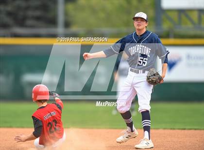 Thumbnail 2 in Cornerstone Christian Academy vs. Haxtun - (CHSAA 1A Semifinal) photogallery.