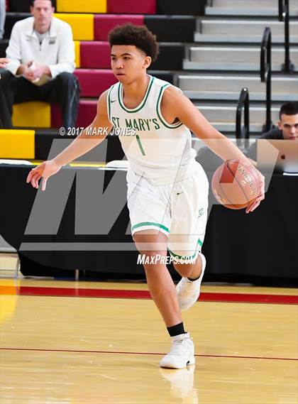 Thumbnail 1 in Rolling Hills Prep vs. St. Mary's (Hoophall West) photogallery.