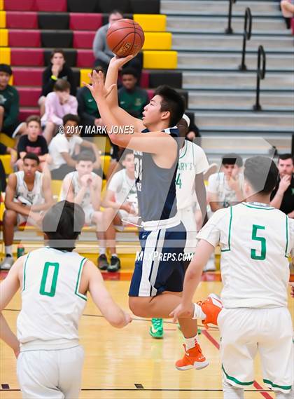 Thumbnail 3 in Rolling Hills Prep vs. St. Mary's (Hoophall West) photogallery.