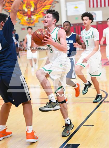 Thumbnail 3 in Rolling Hills Prep vs. St. Mary's (Hoophall West) photogallery.