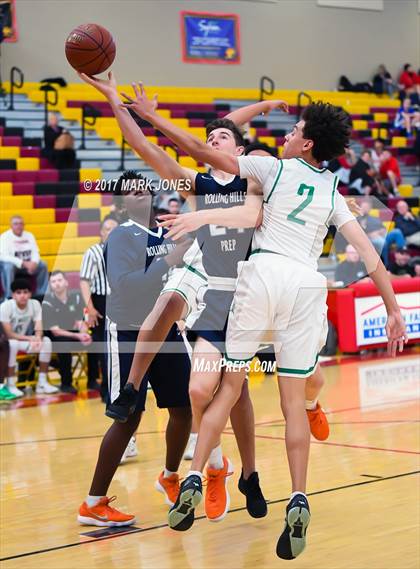 Thumbnail 1 in Rolling Hills Prep vs. St. Mary's (Hoophall West) photogallery.