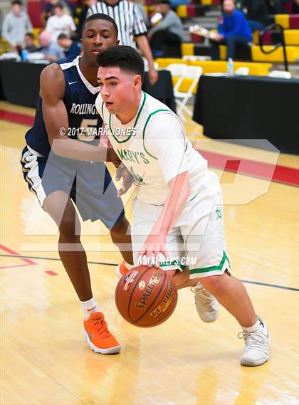 Thumbnail 3 in Rolling Hills Prep vs. St. Mary's (Hoophall West) photogallery.