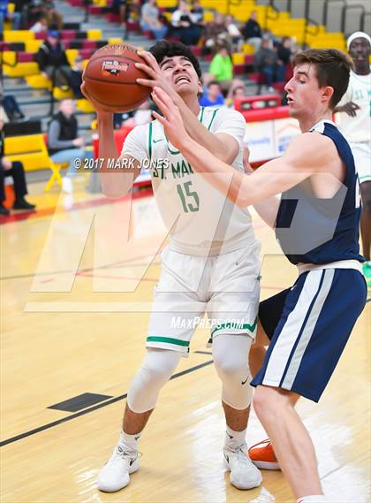 Thumbnail 3 in Rolling Hills Prep vs. St. Mary's (Hoophall West) photogallery.