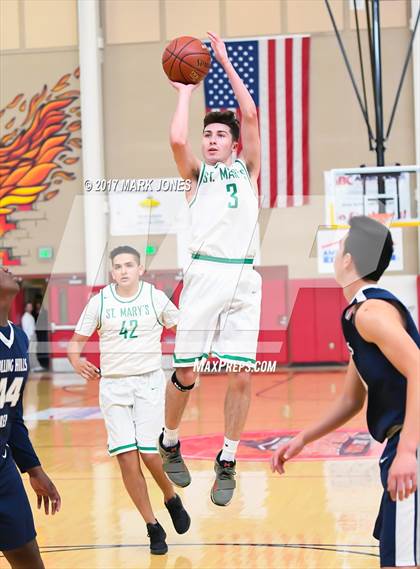 Thumbnail 2 in Rolling Hills Prep vs. St. Mary's (Hoophall West) photogallery.
