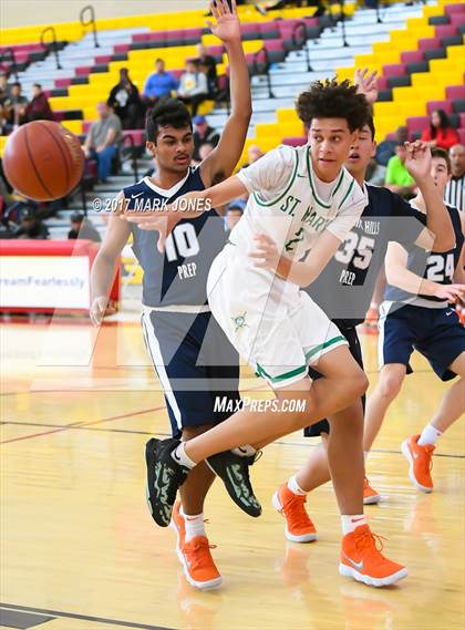 Thumbnail 2 in Rolling Hills Prep vs. St. Mary's (Hoophall West) photogallery.