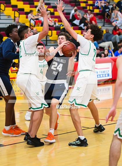 Thumbnail 1 in Rolling Hills Prep vs. St. Mary's (Hoophall West) photogallery.