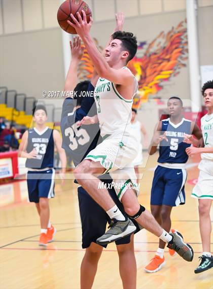 Thumbnail 1 in Rolling Hills Prep vs. St. Mary's (Hoophall West) photogallery.