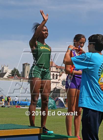 Thumbnail 2 in CIF NCS Masters Track and Field Championships (Girls 300 Meter Hurdles) photogallery.