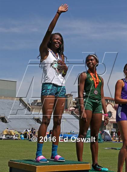 Thumbnail 1 in CIF NCS Masters Track and Field Championships (Girls 300 Meter Hurdles) photogallery.