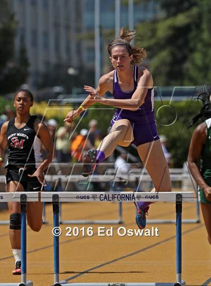 Thumbnail 1 in CIF NCS Masters Track and Field Championships (Girls 300 Meter Hurdles) photogallery.