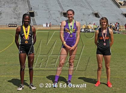 Thumbnail 2 in CIF NCS Masters Track and Field Championships (Girls 300 Meter Hurdles) photogallery.