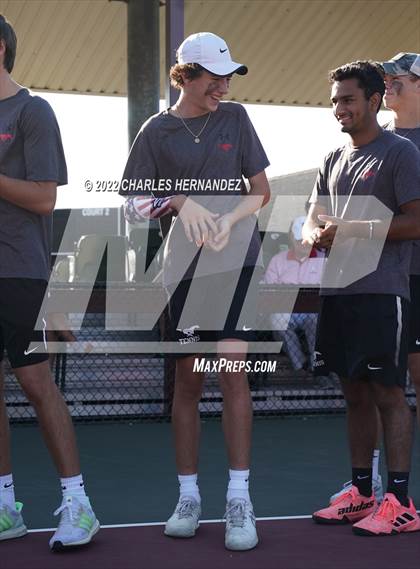 Thumbnail 1 in Round Rock Westwood vs Memorial (UIL 6A Team Tennis Final) photogallery.