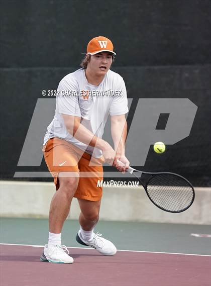 Thumbnail 2 in Round Rock Westwood vs Memorial (UIL 6A Team Tennis Final) photogallery.