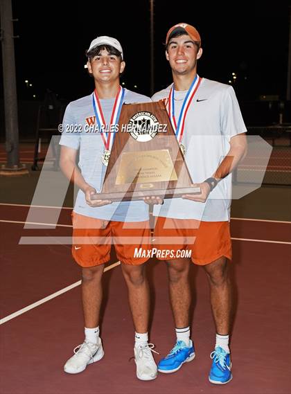 Thumbnail 2 in Round Rock Westwood vs Memorial (UIL 6A Team Tennis Final) photogallery.