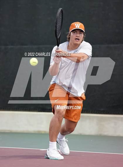 Thumbnail 3 in Round Rock Westwood vs Memorial (UIL 6A Team Tennis Final) photogallery.