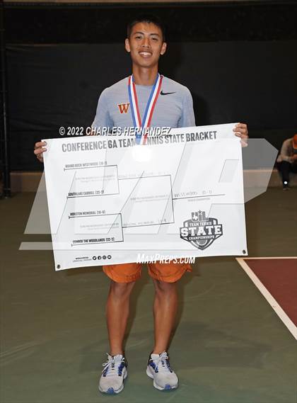 Thumbnail 2 in Round Rock Westwood vs Memorial (UIL 6A Team Tennis Final) photogallery.