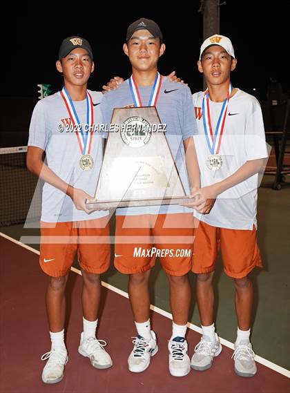 Thumbnail 1 in Round Rock Westwood vs Memorial (UIL 6A Team Tennis Final) photogallery.