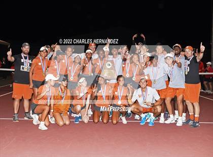 Thumbnail 2 in Round Rock Westwood vs Memorial (UIL 6A Team Tennis Final) photogallery.