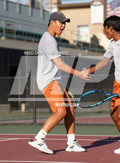 Thumbnail 2 in Round Rock Westwood vs Memorial (UIL 6A Team Tennis Final) photogallery.