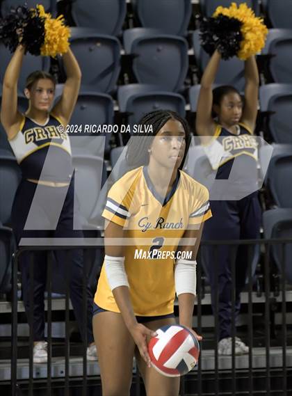 Thumbnail 3 in Cypress Ranch vs The Woodlands (UIL Volleyball 6A D1 Area) photogallery.