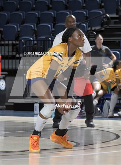 Thumbnail 3 in Cypress Ranch vs The Woodlands (UIL Volleyball 6A D1 Area) photogallery.