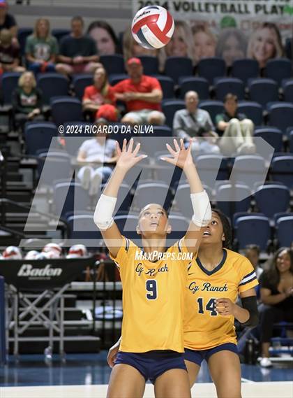 Thumbnail 3 in Cypress Ranch vs The Woodlands (UIL Volleyball 6A D1 Area) photogallery.
