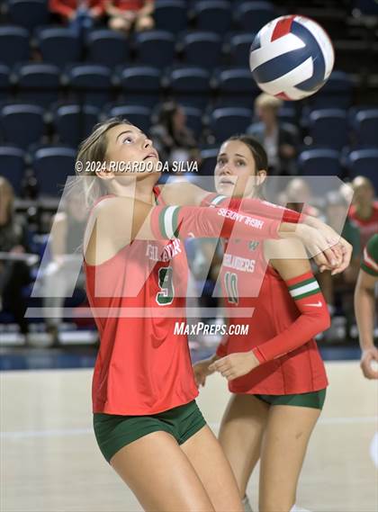 Thumbnail 3 in Cypress Ranch vs The Woodlands (UIL Volleyball 6A D1 Area) photogallery.