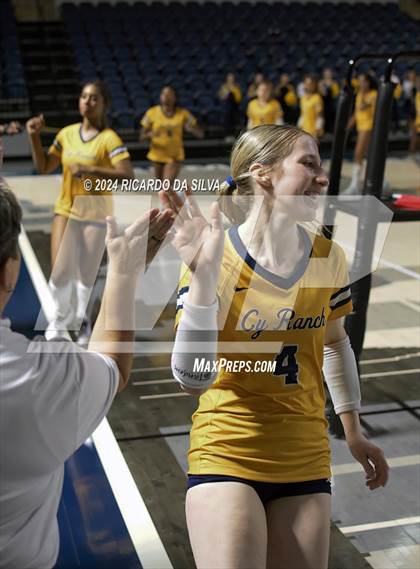 Thumbnail 3 in Cypress Ranch vs The Woodlands (UIL Volleyball 6A D1 Area) photogallery.