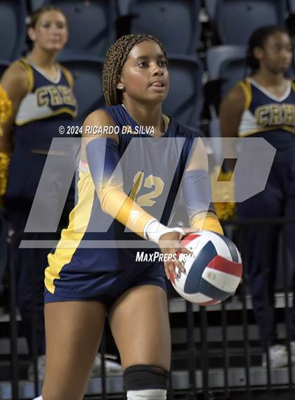 Thumbnail 3 in Cypress Ranch vs The Woodlands (UIL Volleyball 6A D1 Area) photogallery.
