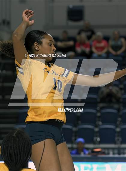Thumbnail 2 in Cypress Ranch vs The Woodlands (UIL Volleyball 6A D1 Area) photogallery.
