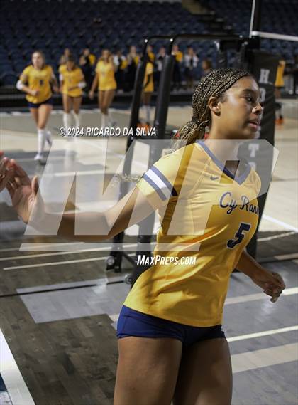 Thumbnail 1 in Cypress Ranch vs The Woodlands (UIL Volleyball 6A D1 Area) photogallery.