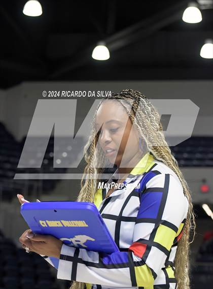 Thumbnail 2 in Cypress Ranch vs The Woodlands (UIL Volleyball 6A D1 Area) photogallery.