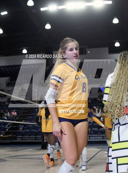 Thumbnail 3 in Cypress Ranch vs The Woodlands (UIL Volleyball 6A D1 Area) photogallery.